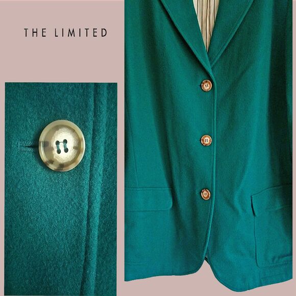 THE LIMITED COLLECTION NEW Dark Academia Lapel Flap Pockets Oversized Blazer L - Picture 4 of 12